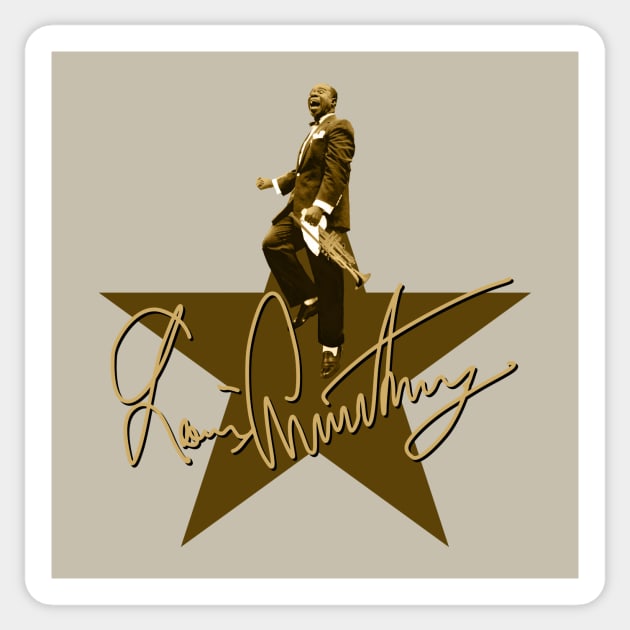 Louis Armstrong - Signature Sticker by PLAYDIGITAL2020